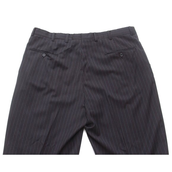Hart Schaffner‎ 2pc Suit Blazer Jacket 44R Pants 38Wx29L Black Striped E02107 - Picture 16 of 16